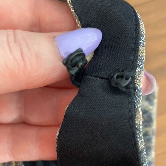 Vintage 90s Andrea Polizzi for Rex Lester animal print shimmer mini dress size 8 - Picture 7 of 10